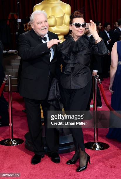 Actor Stacy Keach and his wife Malgosia Tomassi attend the Oscars held at Hollywood & Highland Center on March 2, 2014 in Hollywood, California.