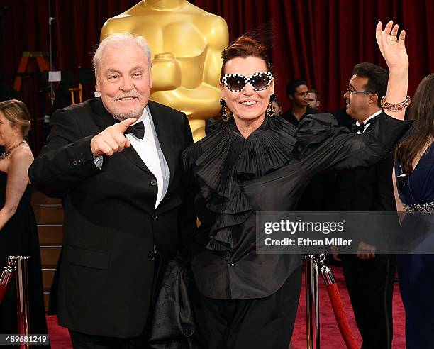 Actor Stacy Keach and his wife Malgosia Tomassi attend the Oscars held at Hollywood & Highland Center on March 2, 2014 in Hollywood, California.