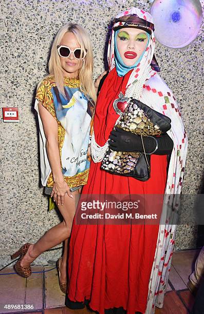 Pamela Anderson and Daniel Lismore attend the launch of the Cool Earth Goes Global initiative hosted by Dame Vivienne Westwood and Andreas Kronthaler...