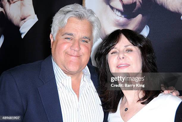 Comic Jay Leno and wife Mavis Leno attends an HBO premiere of an exclusive presentation of 'Billy Crystal 700 Sundays' on April 17, 2014 at Ray...