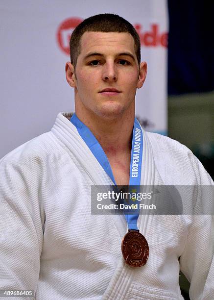 Under 90kg bronze medallist, Gary Hall GBR, during the London British Open Senior European Judo Cup at the K2 Arena on May 11, 2014 in Crawley, West...