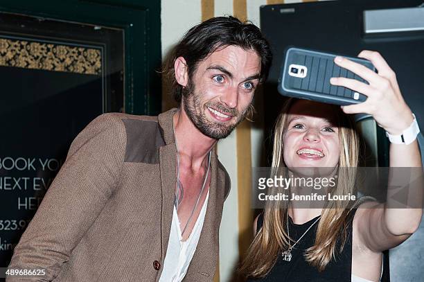 Tyson Ritter and Lauren Suthers arrive at the Lyme Light Benefit Concert featuring The All American Rejects And Youngblood Hawke at El Rey Theatre on...