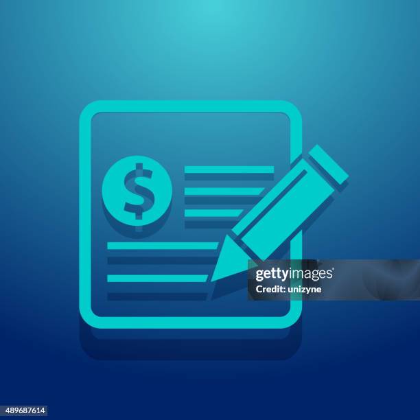 financial notes icon - expense report stock illustrations