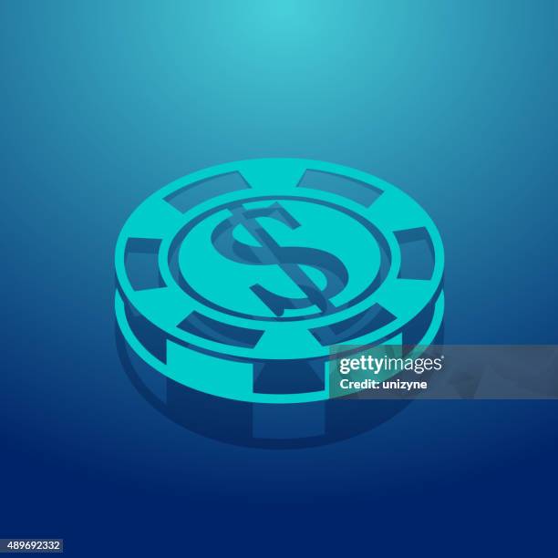 pocker coin icon - roulette stock illustrations