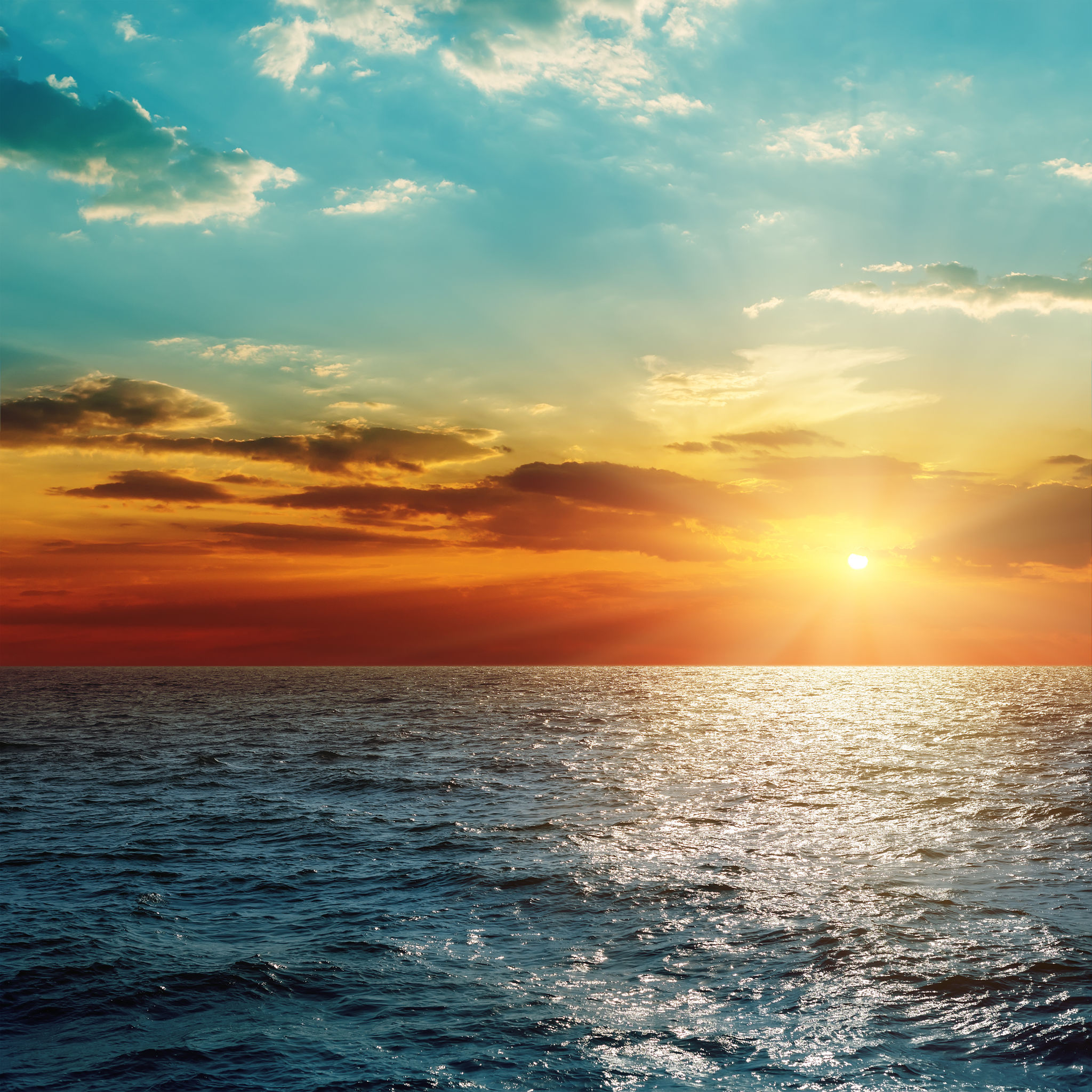 sunset over sea