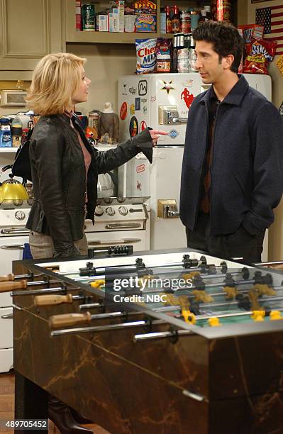 The One Where Rachel's Sister Babysits" -- Episode 5 -- Aired -- Pictured: Christina Applegate as Amy Green, David Schwimmer as Ross Geller --