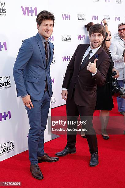 Ian Andrew Hecox and Anthony Padilla of Smosh attend VH1's 5th Annual Streamy Awards at Hollywood Palladium on September 17, 2015 in Los Angeles,...