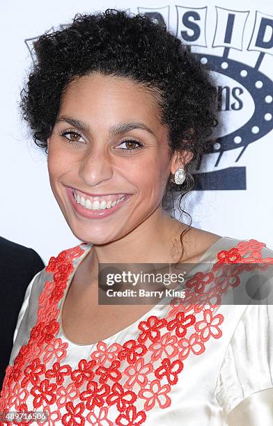 Actress Blake Perlman attends the premiere of Roadside Attractions' 'Stonewall' at the Pacific Design Center on September 23, 2015 in West Hollywood,...