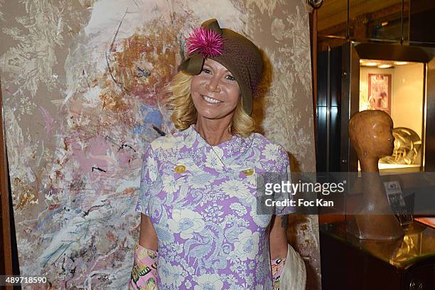 Actress Fiona Gelin attends the Hotel Westminster Shop Window Unveiling on September 23, 2015 in Paris, France.