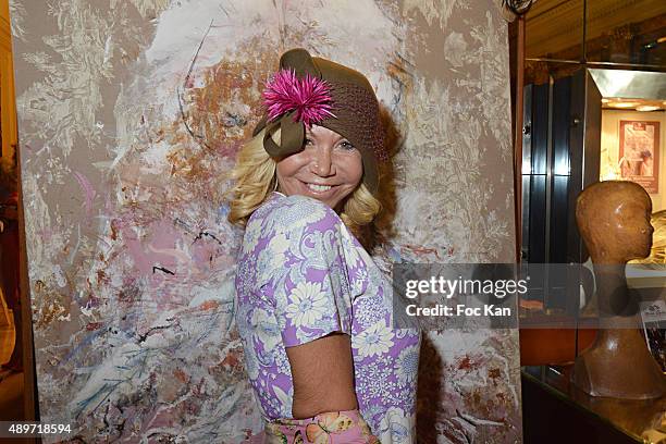 Actress Fiona Gelin attends the Hotel Westminster Shop Window Unveiling on September 23, 2015 in Paris, France.