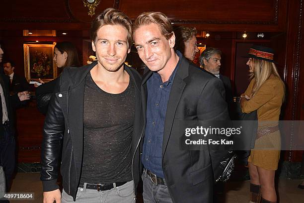 Mickael Vendetta and Ludovic ChancelÊattend the Hotel Westminster Shop Window Unveiling on September 23, 2015 in Paris, France.