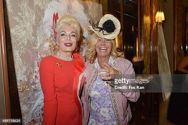 Rodica Paleologue Von Buta and Fiona Gelin attend the Hotel Westminster Shop Window Unveiling on September 23, 2015 in Paris, France.
