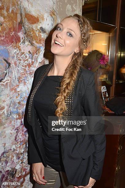 Comedian/TV presenter Cyrielle Joelle attends the Hotel Westminster Shop Window Unveiling on September 23, 2015 in Paris, France.