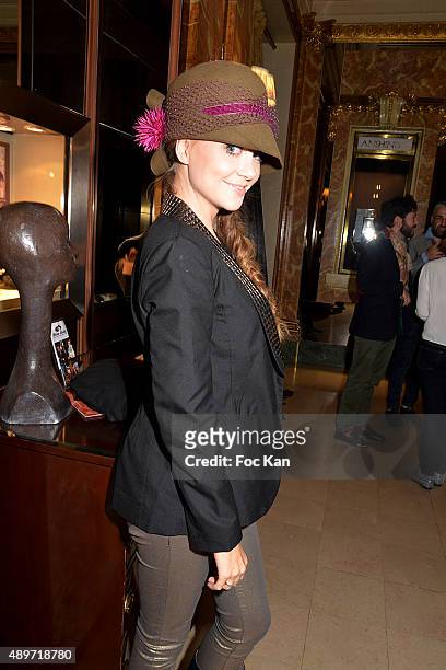 Comedian/TV presenter Cyrielle Joelle attends the Hotel Westminster Shop Window Unveiling on September 23, 2015 in Paris, France.