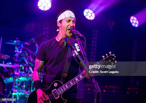 Sully Erna of Godsmack performs during the 1000HP Tour at The Fillmore Detroit on September 23, 2015 in Detroit, Michigan.
