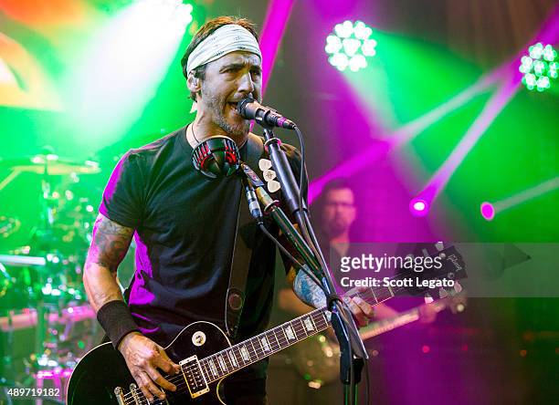 Sully Erna of Godsmack performs during the 1000HP Tour at The Fillmore Detroit on September 23, 2015 in Detroit, Michigan.