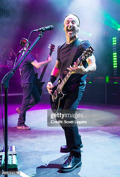 Sully Erna of Godsmack performs during the 1000HP Tour at The Fillmore Detroit on September 23, 2015 in Detroit, Michigan.