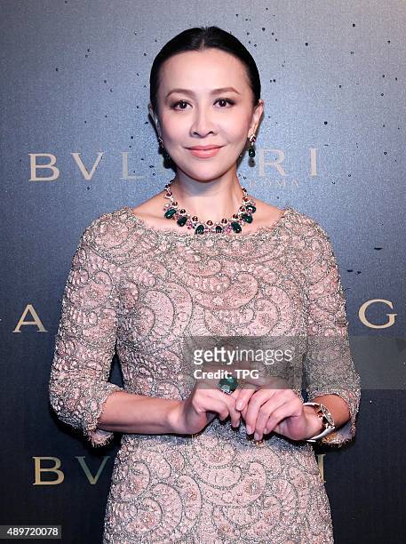 Carina Lau promotions for BVLGARI jewelry on 23th September, 2015 in Beijing, China.