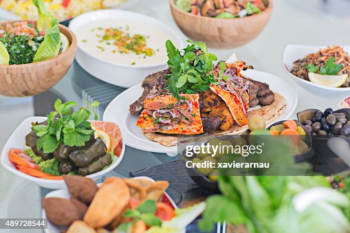 Table full of Mezze Table full of Mezze