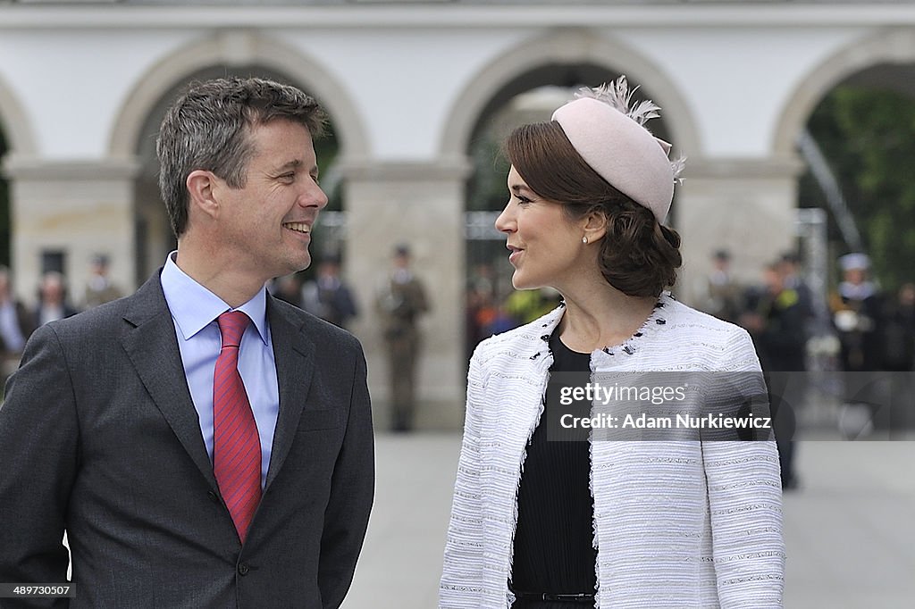 Prince Frederik And Princess Mary Of Denmark Visit Warsaw