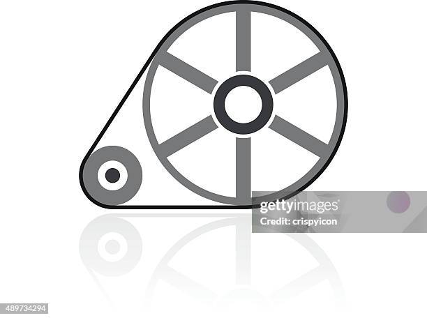 flywheel icon on a white background. - prime series - fly wheel stock illustrations