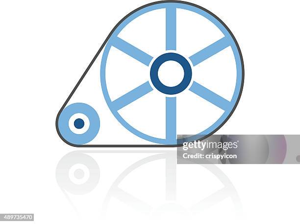 flywheel icon on a white background. - royal series - clip art stock illustrations