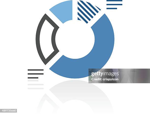donut chart icon on a white background. - royal series - donut chart vector stock illustrations