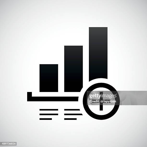 bar graph icon on a white background. - shade series - addition stock illustrations
