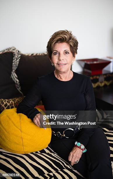 Nancy Conrad sits in the guest room of her extensively renovated condo in the Watergate building on August 22, 2015.