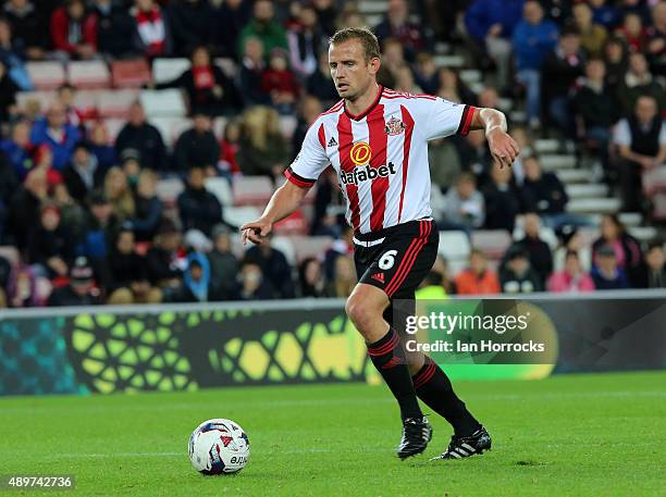 Lee Cattermole of Sunderland during the Capital One Cup Third Round match between Sunderland and Manchester City at the Stadium of Light on September...