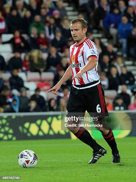 Lee Cattermole of Sunderland during the Capital One Cup Third Round match between Sunderland and Manchester City at the Stadium of Light on September...
