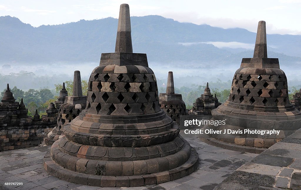 Borobudur Upper Level Stupas