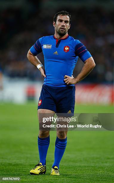 Morgan Parra of France during the 2015 Rugby World Cup Pool D match between France and Romania at Olympic Stadium on September 23, 2015 in London,...