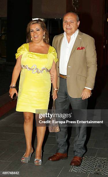 Carmen Borrego and Jose Carlos Bernal attend Terelu's 50th birthday party on September 23, 2015 in Madrid, Spain.