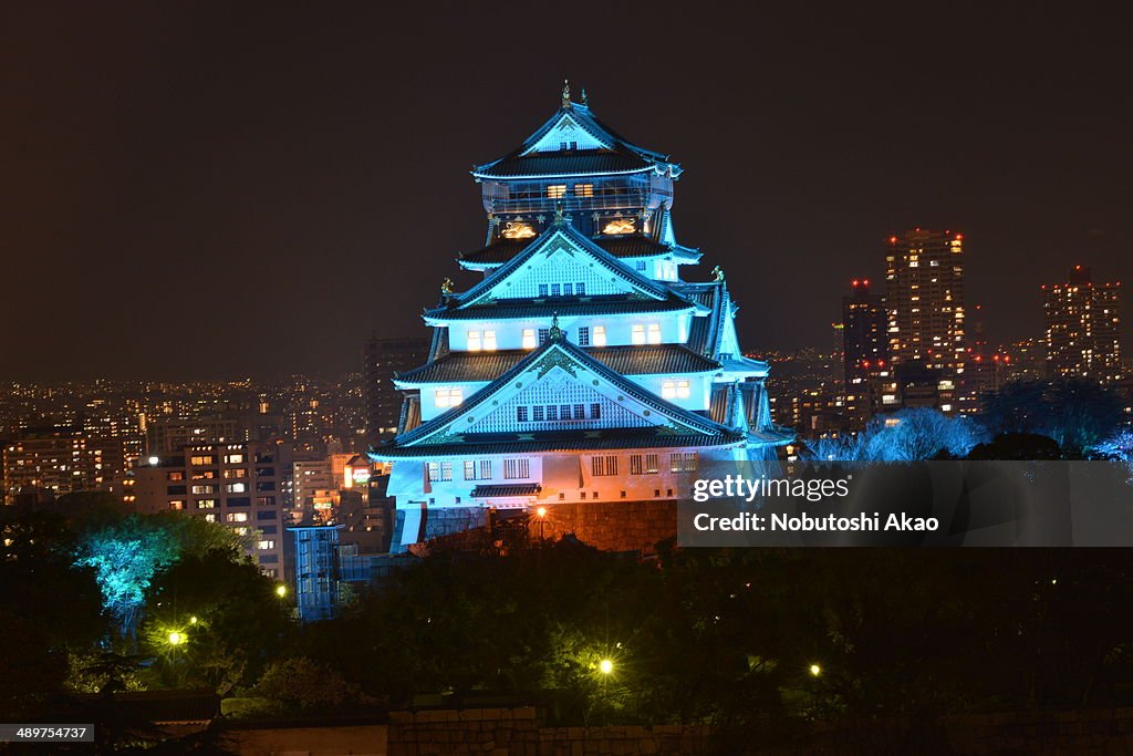 Osaka Castle at Night