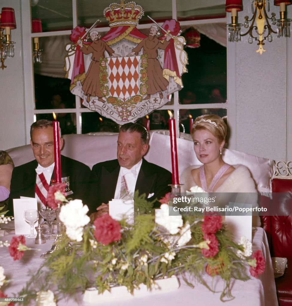 Prince Rainier And Princess Grace Of Monaco With Sean Lemass