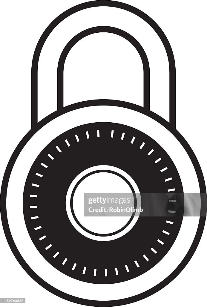 Black And White Combination Lock