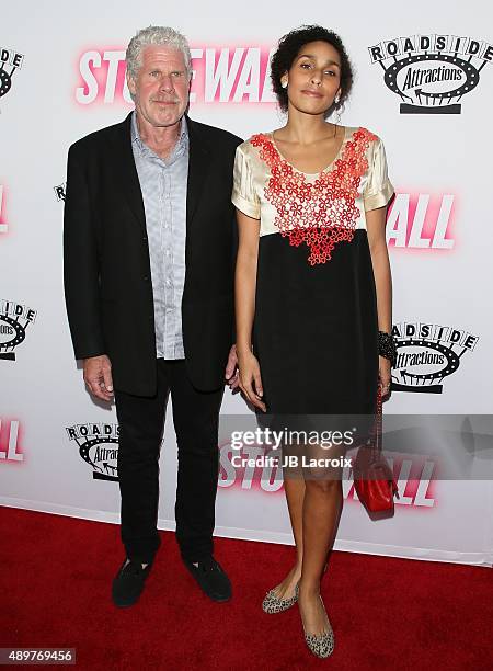 Ron Perlman and Blake Perlman attend the premiere of Roadside Attractions' 'Stonewall' at the Pacific Design Center on September 23, 2015 in West...