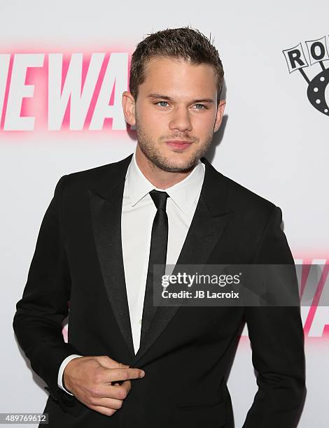 Jeremy Irvine attends the premiere of Roadside Attractions' 'Stonewall' at the Pacific Design Center on September 23, 2015 in West Hollywood,...