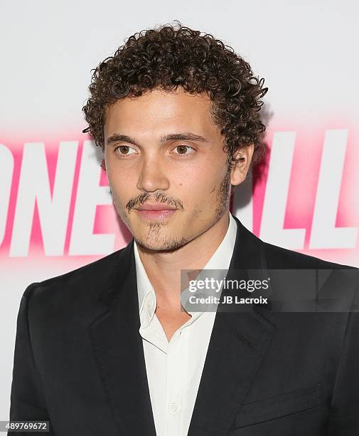 Karl Glusman attends the premiere of Roadside Attractions' 'Stonewall' at the Pacific Design Center on September 23, 2015 in West Hollywood,...