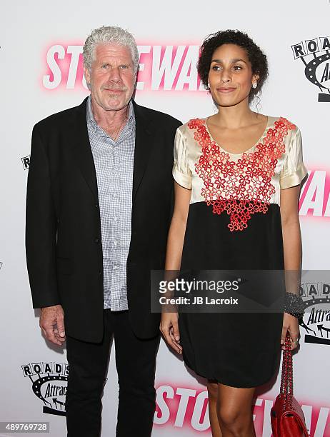 Ron Perlman and Blake Perlman attend the premiere of Roadside Attractions' 'Stonewall' at the Pacific Design Center on September 23, 2015 in West...