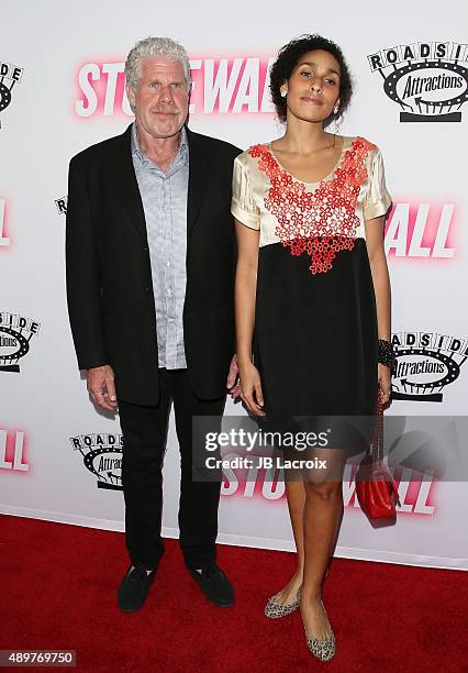 Ron Perlman and Blake Perlman attend the premiere of Roadside Attractions' 'Stonewall' at the Pacific Design Center on September 23, 2015 in West...