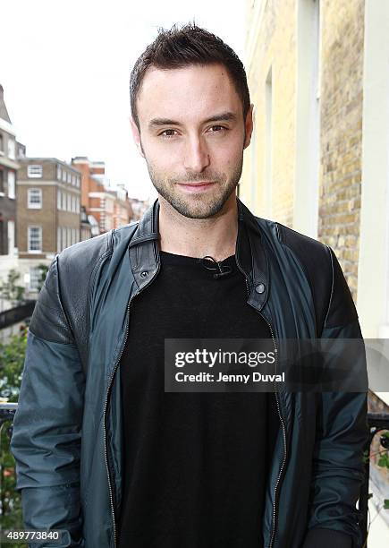 Mans Zelmerlow attends the Eurovision reception hosted by The Amassador of Sweden Ms Nicola Clase at the Swedish Residence on September 24, 2015 in...