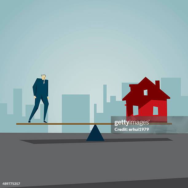 mortgage - stability control stock illustrations