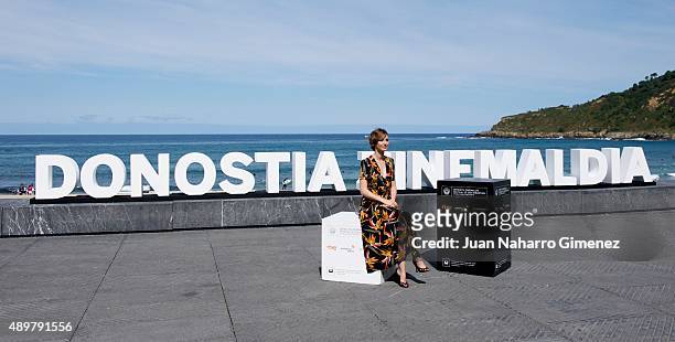 Louise Bourgoin attends 'Les Chevaliers Blancs' photocall during 63rd San Sebastian Film Festival on September 24, 2015 in San Sebastian, Spain.