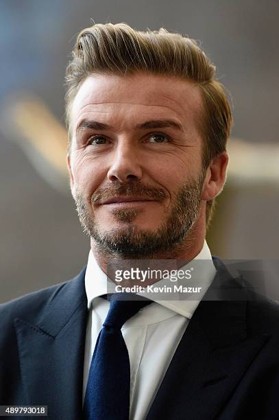 Goodwill Ambassador David Beckham unveils a unique installation that brings the voices of children and young people to the heart of the United...