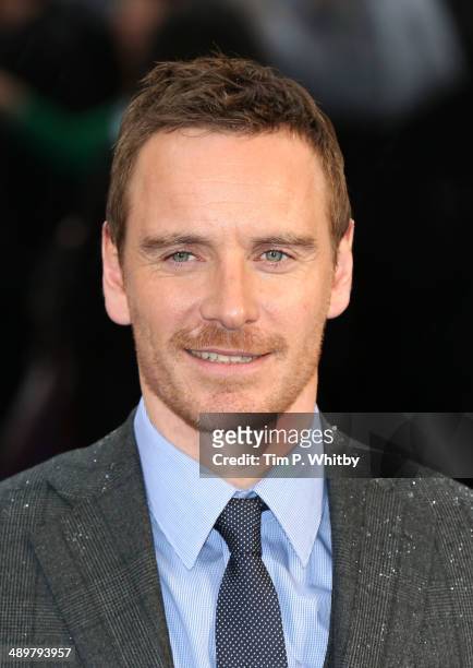 Michael Fassbender attends the UK Premiere of "X-Men: Days of Future Past" at Odeon Leicester Square on May 12, 2014 in London, England.