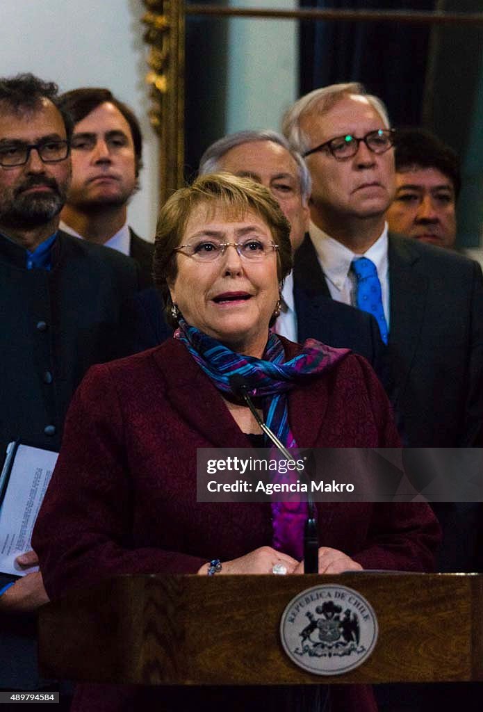 Michelle Bachelet Press Conference After The Hague Court Decision