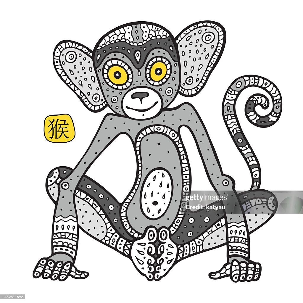 Chinese Zodiac Monkey High-Res Vector Graphic - Getty Images