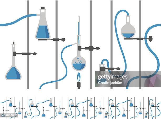 chemistry laboratory - two tone background - chemistry class stock illustrations